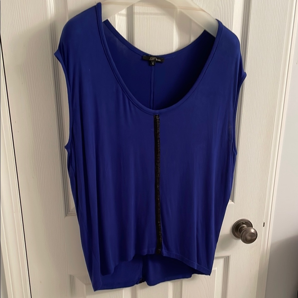 Elegant Blue Sleeveless Top